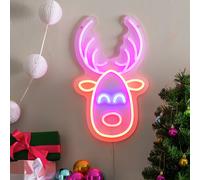Habitat Neon Effect Rudolf Reindeer Shaped Christmas Lights
