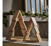 Habitat Nesting Mango Wood Tree Ornaments - Set of 2