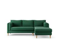 Habitat Newington Right Hand Corner Sofa - Green -Ash Leg