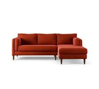 Habitat Newington Right Hand Corner Sofa - Orange - Dark Leg