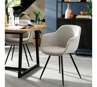 Habitat Noella Fabric Dining Chair - Natural