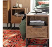Habitat Nomad 1 Drawer Set of 2 Bedside Tables - Oak Effect