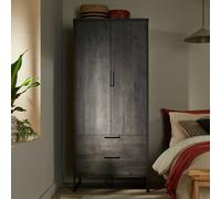 Habitat Nomad 2 Door 2 Drawer Wardrobe - Black