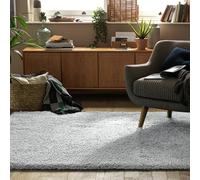 Habitat Noodle Plain Grey Shaggy Rug - 160x230cm