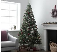 Habitat Nordland 7ft Pre-Lit Christmas Tree - Green - 213cm