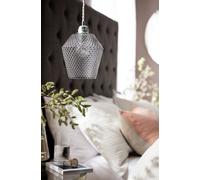 Habitat Nubia Grey Glass Easy Fit Lampshade - 17cm