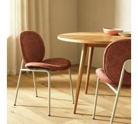 Habitat Oryn Pair of Fabric Dining Chair - Pink