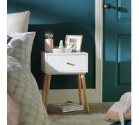 Habitat Otto 1 Drawer Bedside Table - White