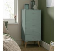 Habitat Otto 5 Drawer Tallboy - Sage Green
