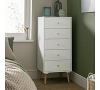 Habitat Otto 5 Drawer Tallboy - White