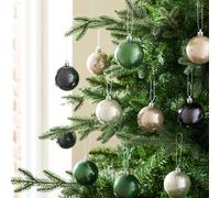 Habitat Pack of 24 Shatterproof Timeless Christmas Baubles