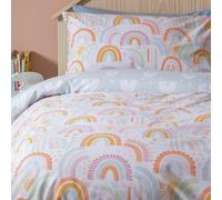 Habitat Pastel Rainbow Reversible Kids Bedding Set - Single