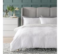 Habitat Patterned Waffle White Bedding Set - Double