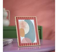 "Habitat Pink & Red Stripe Metal Frame - 5x7"""