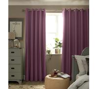 Habitat Plain Blackout Eyelet Curtains - Plum