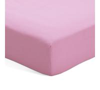 Habitat Polycotton Pink Fitted Sheet - Double