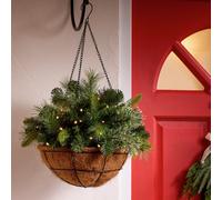 Habitat Pre Lit Hanging Basket Tree