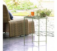 Habitat Pula Folding Metal Garden Side Table - Green