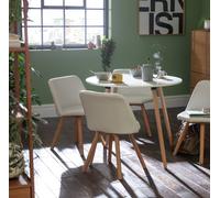 Habitat Quattro White Dining Table & 4 White Chairs