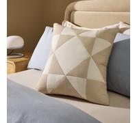 Habitat Quilted Motif Cushion Neutral - 50x50cm