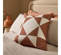 Habitat Quilted Motif Cushion Terracotta - 50x50cm
