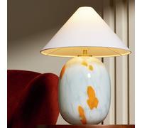Habitat Rae Confetti Glass Table Lamp - Blue & White