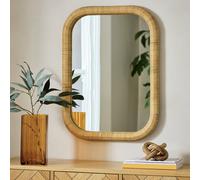Habitat Rattan Wall Mirror - 80x60cm