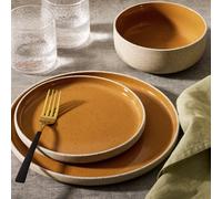 Habitat Raw Edge Speckle 12 Piece Stoneware Dinner Set-Camel