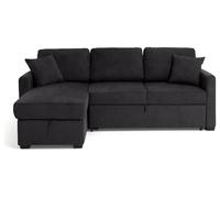 Habitat Reagan LH Storage Corner Chaise Sofa Bed - Charcoal