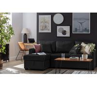 Habitat Reagan RH Faux Leather Storage Sofa Bed - Black