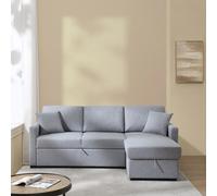 Habitat Reagan Right Hand Storage Corner Chaise Sofa Bed - Grey