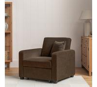 Habitat Reagan Single Fabric Chairbed - Chocolate