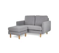 Habitat Remi Fabric 2 Seater Chaise - Light Grey