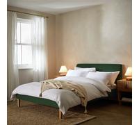 Habitat Ren Double Fabric Bed Frame - Moss Green