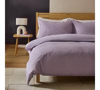 Habitat Reset Cotton Textured Print Lilac Bedding Set-Double