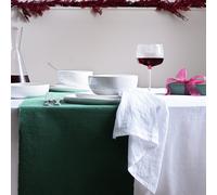 Habitat Ribbed Cotton Table Runner - Green