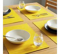 Habitat Ribbed Set of 4 Placemats - Mustard
