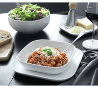 Habitat Riko Square 4 piece Pasta Bowls - White