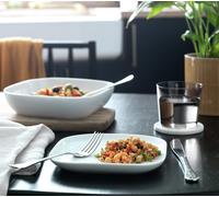 Habitat Riko Square 4 Piece Side Plate - White