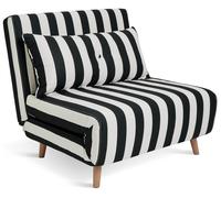 Habitat Roma Single Fabric Chairbed - Black & White