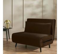Habitat Roma Small Double Velvet Chairbed - Chocolate