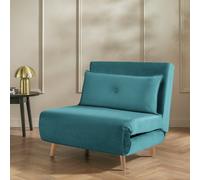 Habitat Roma Small Double Velvet Chairbed - Teal