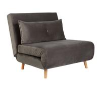 Habitat Roma Velvet Fabric Chairbed - Charcoal
