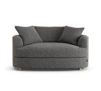 Habitat Sacha Fabric Cuddle Chair - Charcoal - Ash Leg