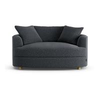 Habitat Sacha Fabric Cuddle Chair - Charcoal - Ash Leg
