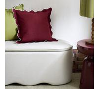 Habitat Scallop Cushion - Pomegranate - 43x43cm