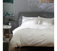 Habitat Seersucker Plain White Bedding Set - Double