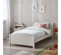 Habitat Serena Scallop Single Bed Frame - Light Grey