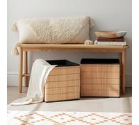 Habitat Set of 2 Bamboo Squares Boxes - Natural