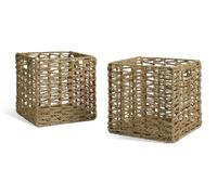 Habitat Set of 2 Seagrass Square Boxes - Natural
